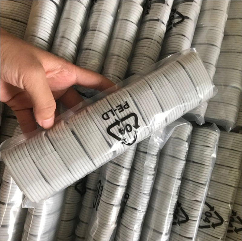 10pcs/Lot Original USB Cable For iPhone 5 5S 6 6S 7 8 Plus X XS Max XR SE Fast Charging Cord USB Charging Data Sync Cable
